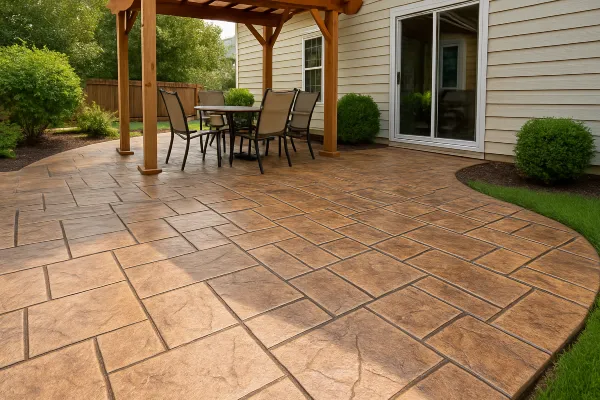 a stamped concrete patio from Concrete Creations LL Houston in Houston, TX - Concrete Contractor a stamped concrete patio from Concrete Creations LL Houston in Houston, TX - Concrete Contractor