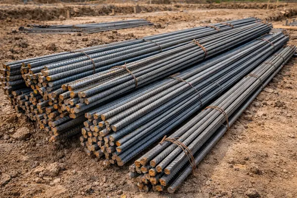 some rebar sets laying on the ground from CONCRETE CREATIONS LLC HOUSTON in Brookshire, TX - Brookshire TX